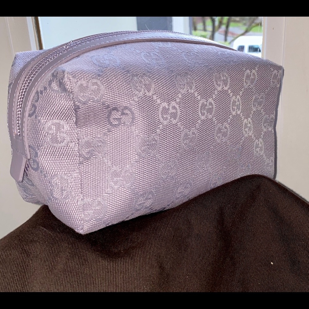 Gucci Monogram Cosmetic Bag in rare lavender color